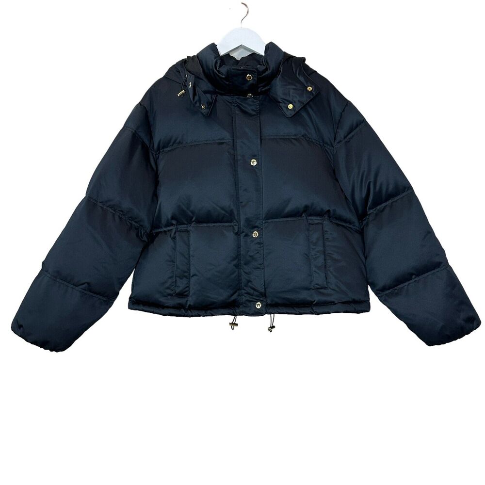 Lauren Ralph Lauren White Duck Down Puffer Coat Black Women Plus Size 2X NWT